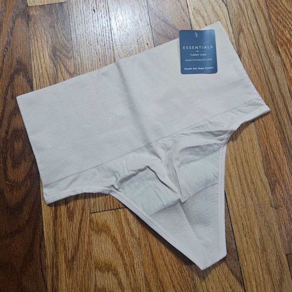 Essentials by Tummy Tank Nude Nylon Seamless Thong M/L Medium / Large